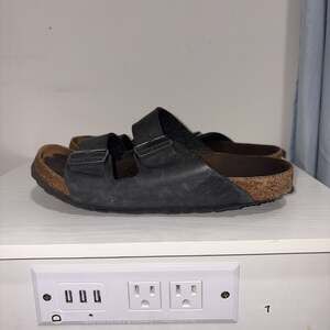 Birkenstock Arizona Black Leather Sandals Women's Size 37